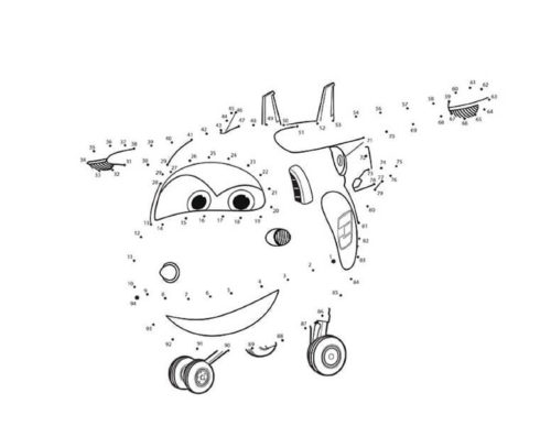 Super Wings Connect the Dots Worksheet