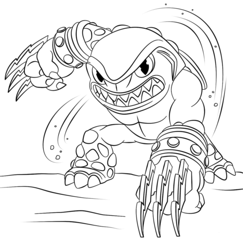 Terrafin Skylanders Coloring Pages