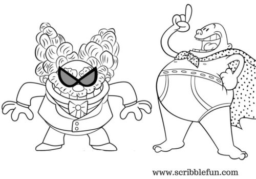 Tippy Tinkletrousers and Captain Underpants Coloring Pages