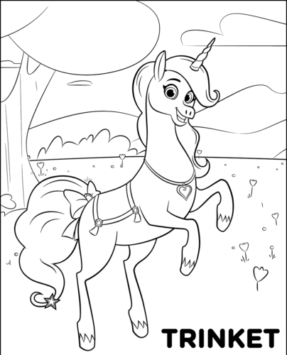 Trinket From Nella Princess Knight Coloring Page