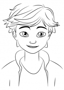 Adrien Agreste From Miraculous Ladybug and Cat Noir Coloring Pages