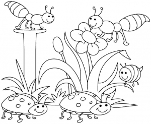 Beautiful Spring Coloring Pages