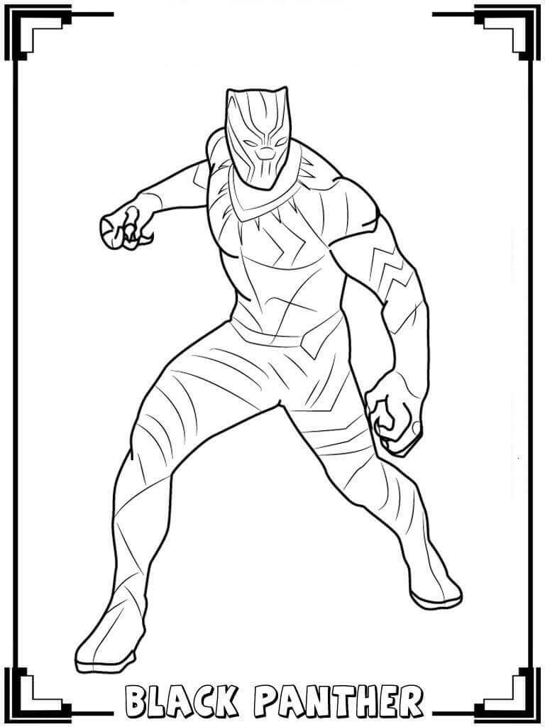 Black Panther Coloring Page 8