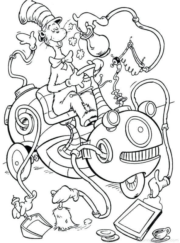 dr seuss thing 1 and 2 coloring pages