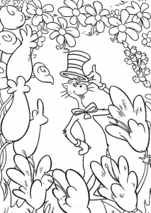 Dr Seuss Cat in the Hat Coloring Pages