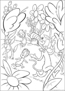 Dr Seuss Cat in the Hat Coloring Pages To Print