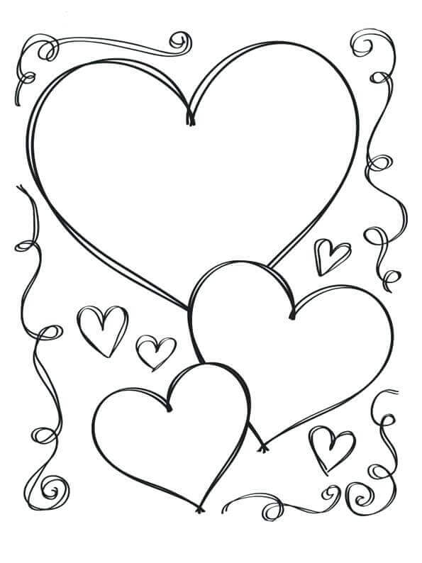 free printable heart coloring pages for kids - free printable heart