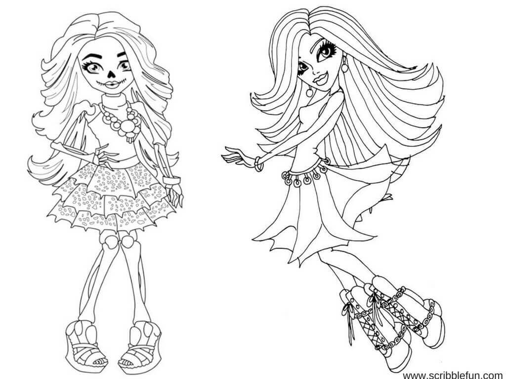 all monster high characters coloring