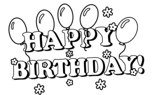 Happy Birthday Coloring Pages