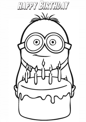 Happy Birthday Coloring PagesTo Print