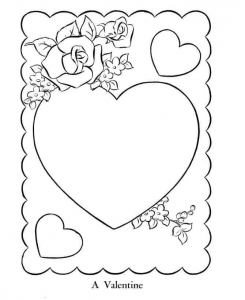 Happy Valentines Day Heart Coloring Pages