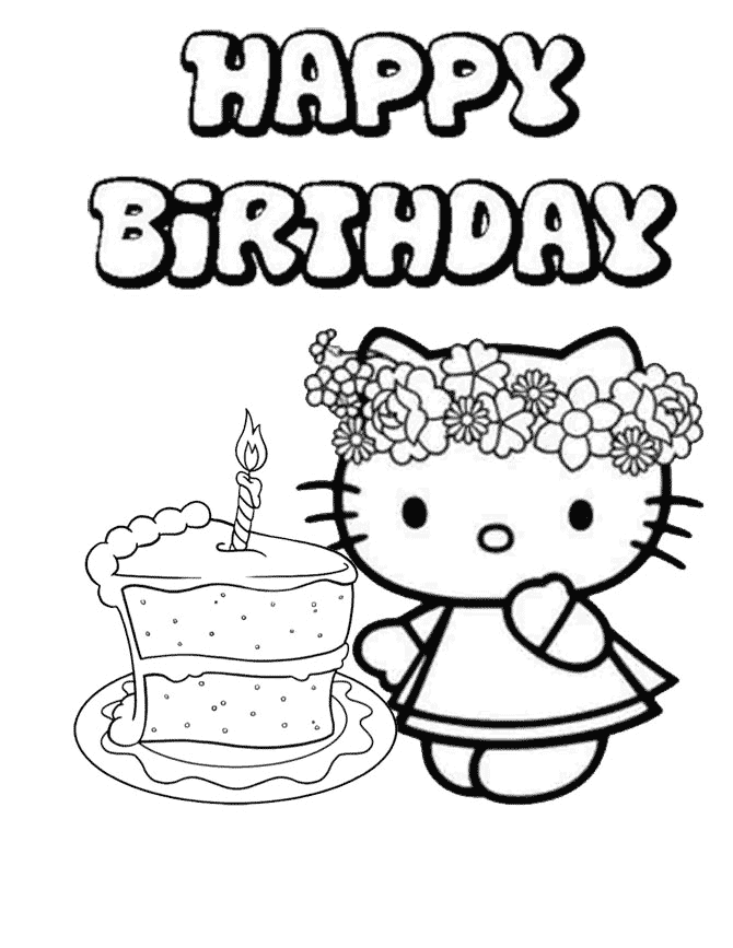 Happy Birthday Printable Coloring Cards - Printable World Holiday