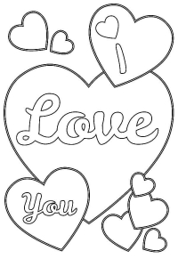 I Love You Heart Coloring Pages