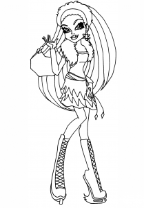 Monster High Coloring Pages Abbey Bominable