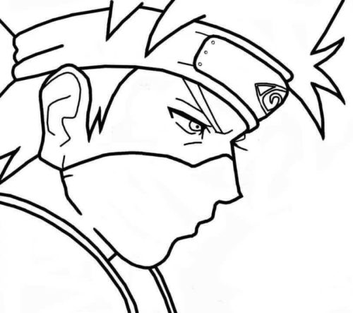 Naruto Coloring Pages Kakashi Hatake