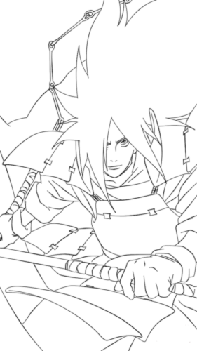 Naruto Coloring Pages Madara Uchiha