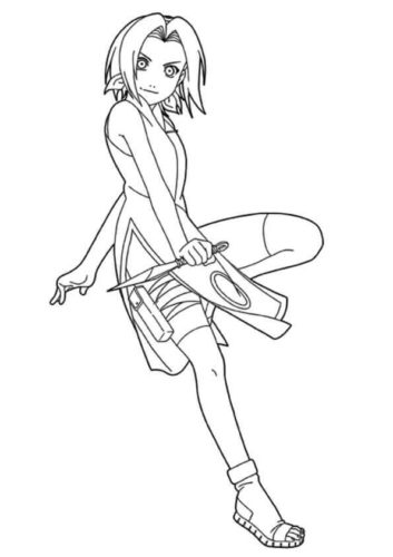 Naruto Coloring Pages Sakura Haruno