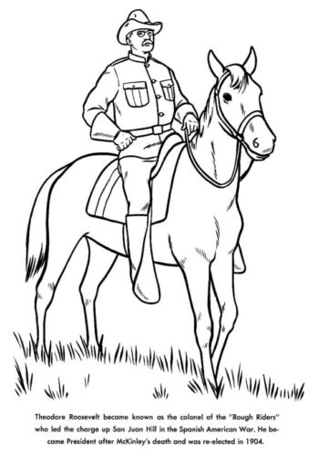 Presidents Day Coloring Pages Theodore Roosevelt