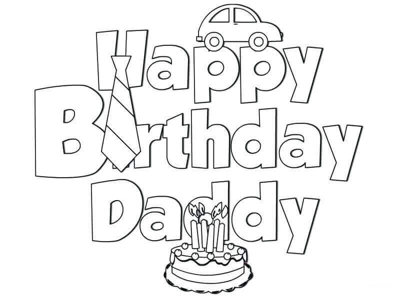 Happy Birthday Daddy Free Printable