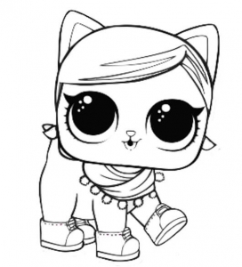 Printable LOL Pets Coloring Sheets Su Purr Kitty