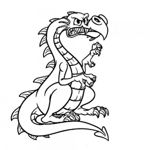 Angry Dragon Coloring Pages