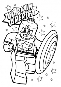 Captain America Lego Coloring Sheets