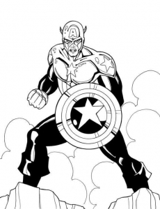 Captain America Superhero Coloring Pages