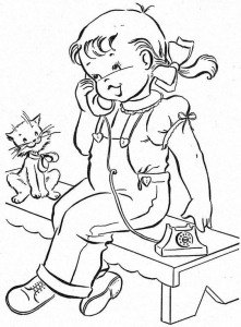 Cartoon Cat Coloring Pages For Kids