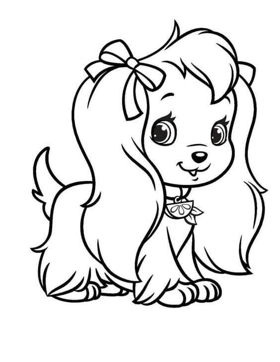Download 30 Free Printable Cute Dog Coloring Pages - ScribbleFun
