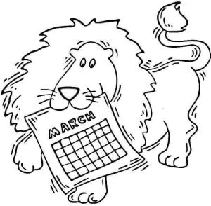 Coloring Page Of March Month