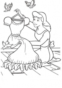 Free Printable Cinderella Coloring Page