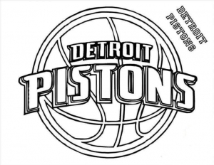 Free Printable NBA Coloring Pages Detroit Pistons
