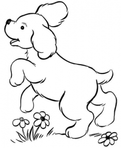 Funny Dog Coloring Pages
