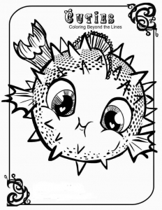 LPS Cuties Coloring Pages Blowfish