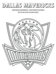 NBA Coloring Pages Dallas Mavericks