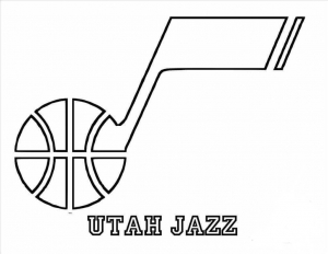 NBA Coloring Pages Dallas Utah Jazz