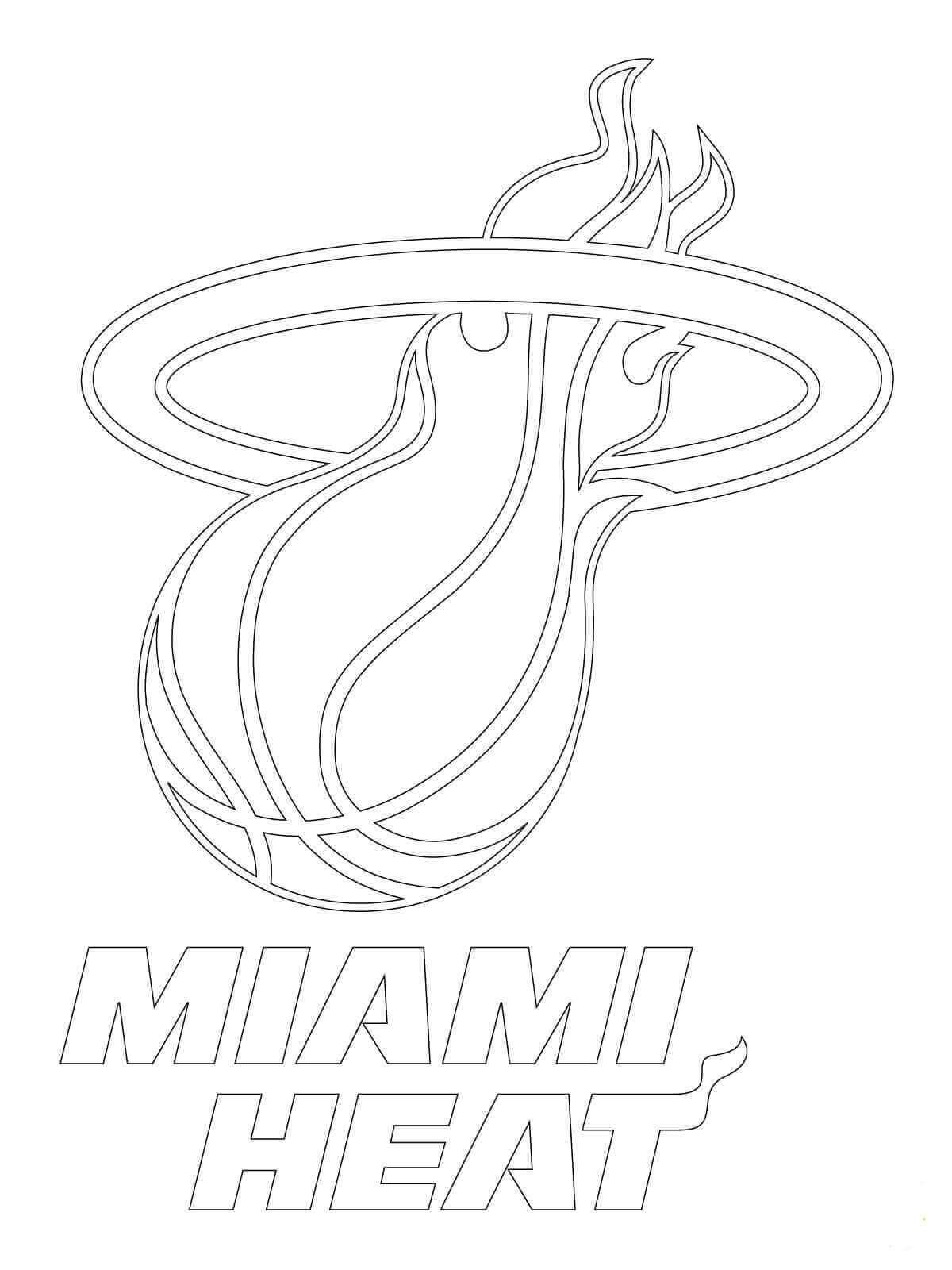 miami heat coloring pages