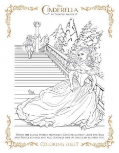 New Cinderella Coloring Page