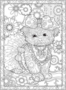 Puppy Coloring Sheet For Adults