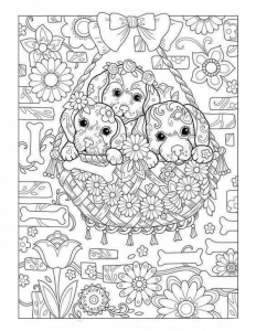 Puppy Colouring Sheet For Adults