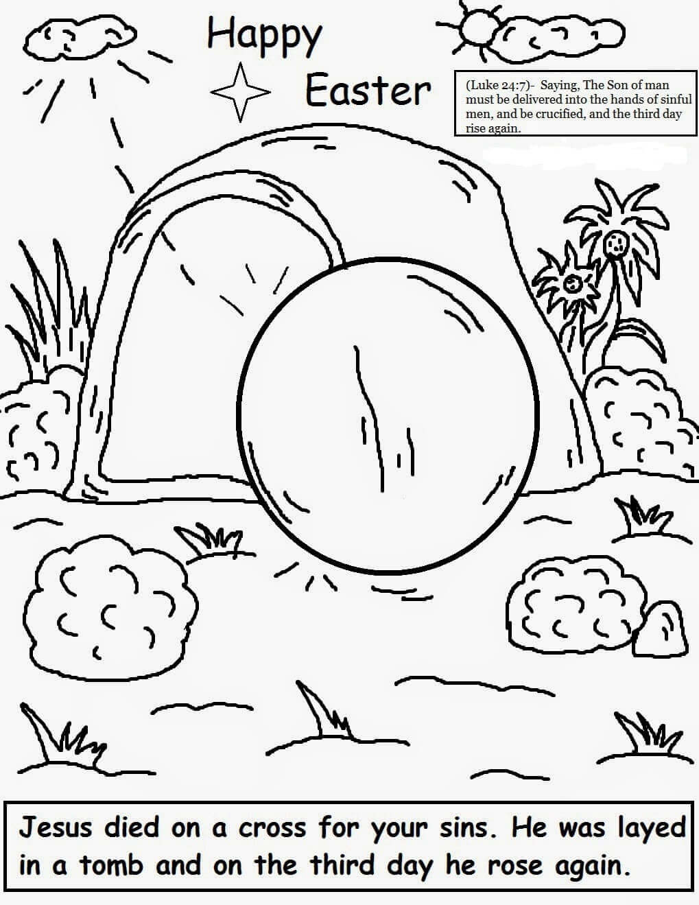 Printable Easter Coloring Pages Religious