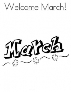 Welcome March Coloring Pages