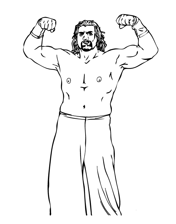 Download Free Printable World Wrestling Entertainment Or Wwe Coloring Pages