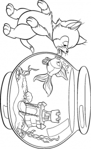 Angry Kitten Coloring Page