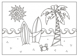 Beach Coloring Pages To Print