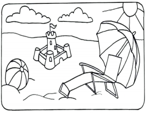 Beach Coloring Sheets To Print