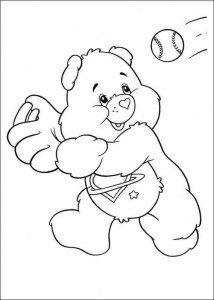 Care Bears Baseball Coloring Pages