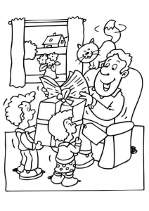 Cute Happy Fathers Day Coloring Pages
