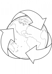 Earth Day Coloring Pages Recycling