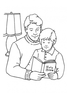 Father And Son Fathers Day Coloring Pages